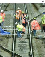 Rail inspectors at Potters Bar