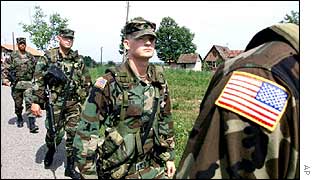 US soldier in Bosnia