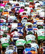 The peloton meander through France
