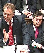 Prime Minister Tony Blair and Chancellor Gordon Brown