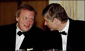 PFA boss Gordon Taylor with Arsenal manager Arsene Wenger