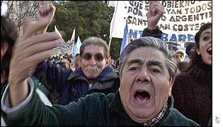 Unemployed protest in Argentina