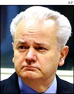 Former Yugoslav leader Slobodan Milosevic
