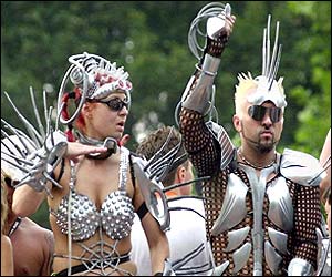 Polish ravers dancing on a Polish truck 