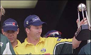 Steve Waugh's Aussies won the 2001 Trophy