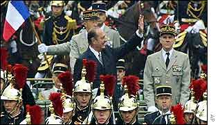 President Chirac at Bastille Day parade