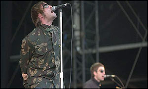 Liam and Noel Gallagher of Oasis