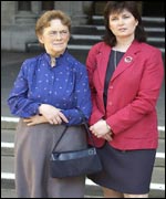 George's mother, Margaret, and sister, Michelle Diskin