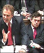 Prime Minister Tony Blair and Chancellor Gordon Brown