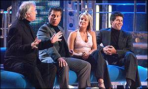 Nicki Chapman with Pete Waterman, Neil Fox and Simon Cowell