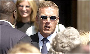 England wicket-keeper Alec Stewart was among the mourners