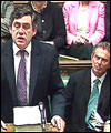 Chancellor Gordon Brown delivering the spending review