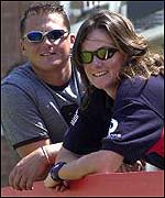 Darren Gough and Clare Taylor