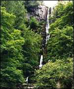 Pistyll Rhaeadr waterfall