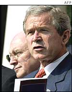 George W Bush (right) and Dick Cheney