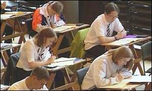 Pupils in exam