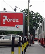 A Belgrade poster urging tax payment