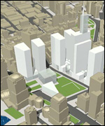 Plan of a conceived five-acre public space