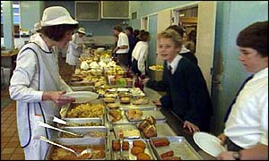Dinner lady in school
