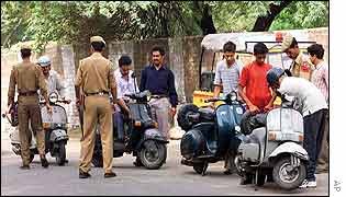 Police search scooter drivers in Jammu