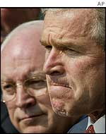 George W Bush (r) and Dick Cheney