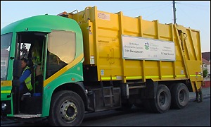 Denbighshire county council bin lorry