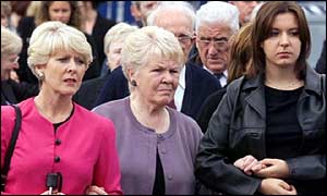 Margaret McKinney at her son's funeral