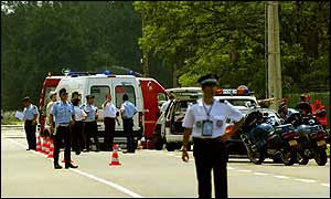 Emergency services attend the scene 