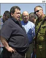 Defence Minister Binyamin Ben-Eliezer at Emmanuel