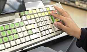 Check-out till at supermarket, BBC