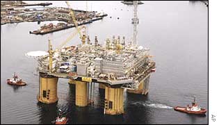 Natural gas platform, Norway