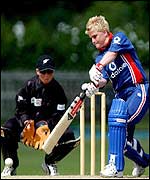 Melissa Reynard plays a cover drive