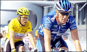 Igor Gonzalez de Galdeano (left) and Lance Armstrong will be among the top riders in the mountains