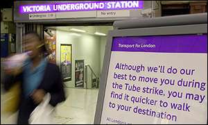 Tube strike
