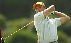 Jean-Francois Remesy watches his shot