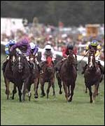 Action from the 1997 Stewards' Cup