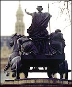 A statue of Queen Boudicca