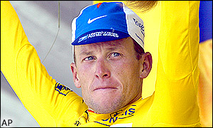 Lance Armstrong wears the yellow jersey again after stage 11