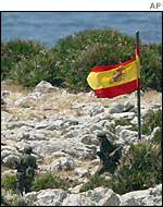 Spanish flag on Perejil