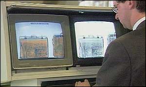 Bags being X-rayed by airport security