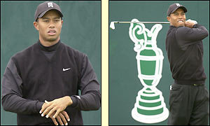 Tiger Woods begins his second round one under par after a first round 70