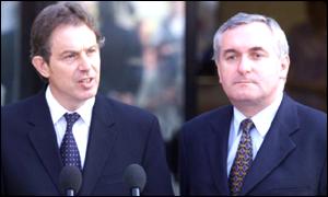 Tony Blair met with Bertie Ahern in County Down in July