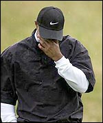 Woods pictured during Saturday's disastrous third round
