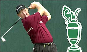 Ernie Els tees off his final round