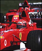 Michael Schumacher and Rubens Barrichello
