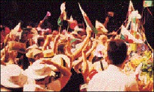 Promenaders at the last night of the Welsh proms
