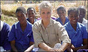 Angela Rippon in Zimbabwe