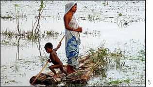 Floods in Bartari village, Assam 