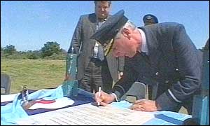 signing the confirmation