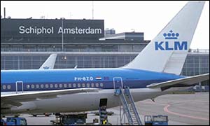 KLM plane at Amsterdam airport